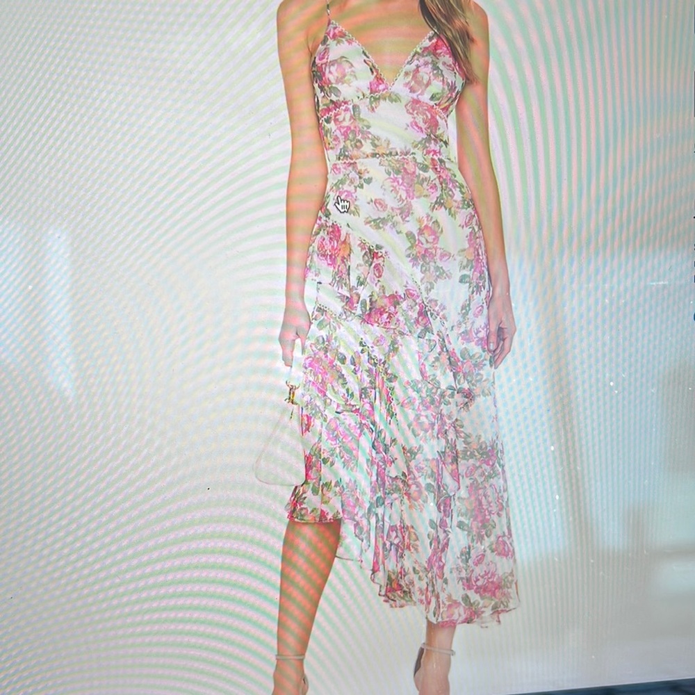 Keepsake Ivory Rose Floral Dress